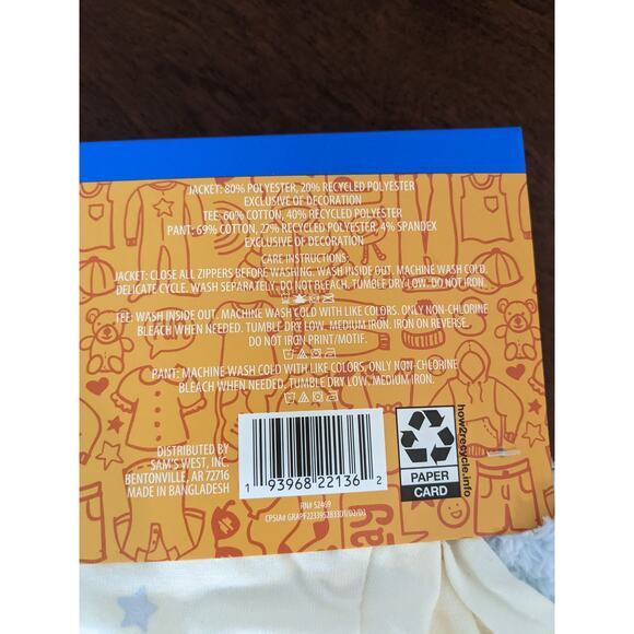 Members Mark Matching 3 Piece Set Unicorn Girl 2T Top Leggings Fuzzy Soft Jacket - Picture 7 of 11